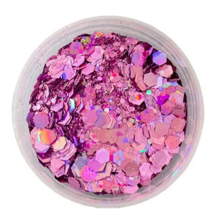 Glitter Flocado Rosa Pequeno