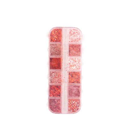 Kit Decoração Glitter  Vermelho Real Love 12 unidades