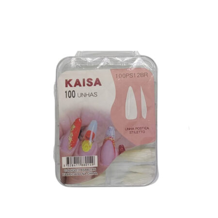 Postiça Stiletto Leitosa Kaisa 100 unidades