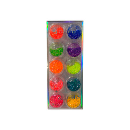 Kit Glitter Flocado Neon Dafu 10 Unidades