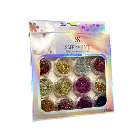 Kit Folha de Ouro Colorida Sabrina Sato 12 unidades