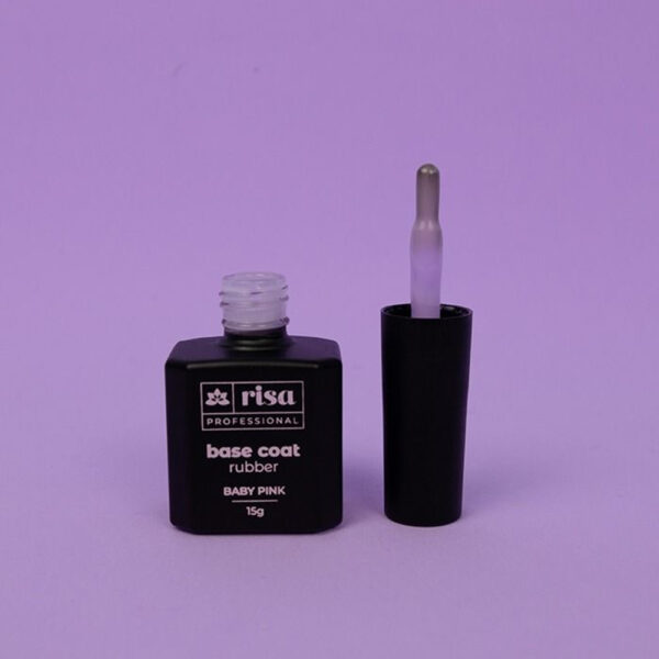 Base Coat Rubber Baby Pink Risa 15g - Imagem 2