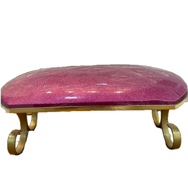 Apoio de Mão Luxo Rosa com Glitter