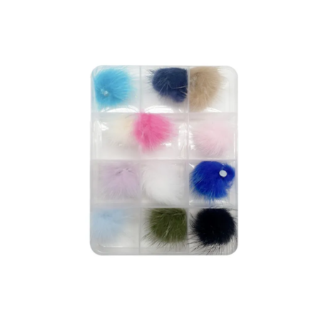 Pompom Magnético Colorido 12 Unidades