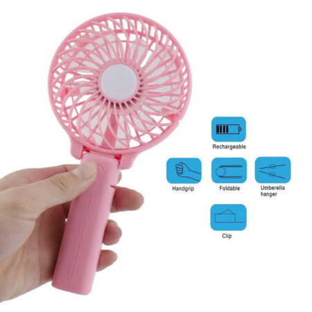 Ventilador de Cílios Dobrável Rosa JX