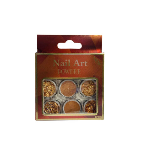 Kit Folha de Ouro e Glitter Cobre 6 cores