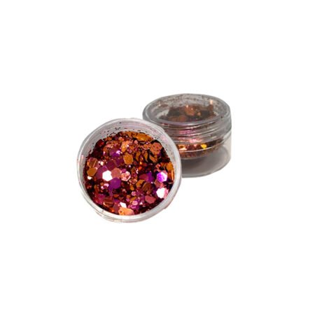 Glitter Avulso Flocado Rosa