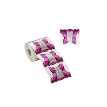 Molde Adesivo Borboleta Rosa DZ 100 unidades