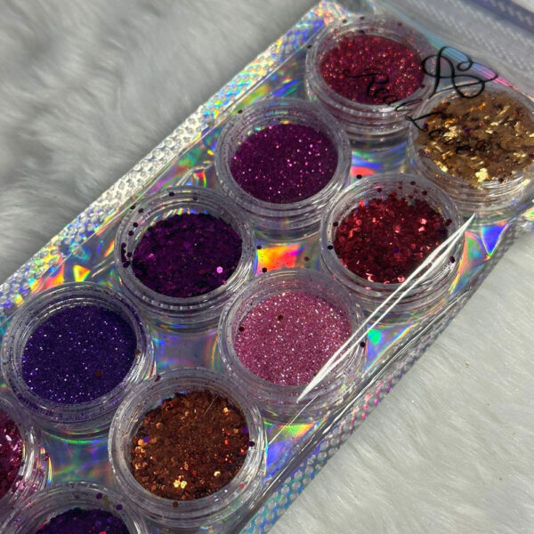 Kit Decoração Glitter Colorido Real Love 12 unidades - Imagem 2