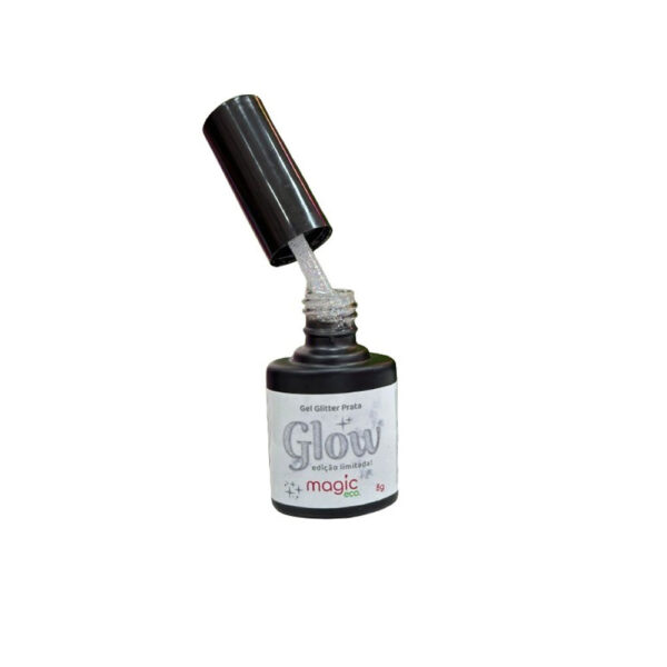 Gel Glitter Magic Eco Prata Glow 8g - Image 2