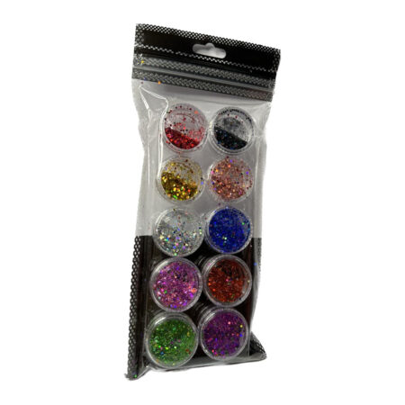 Kit Glitter Colorido Dafu 10 Unidades