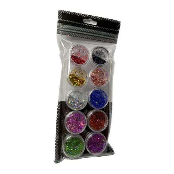 Kit Glitter Colorido Dafu 10 Unidades