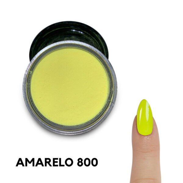 Pó Acrílico Majestic Linha Mate Amarelo 800 10g - Imagem 2