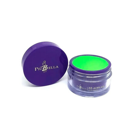 Pó Acrílico Colorido Green Neon Piu Bella 25g