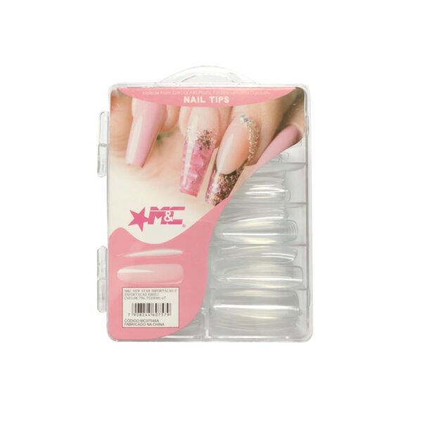 Postiça Oval Transparente MC 100 unidades