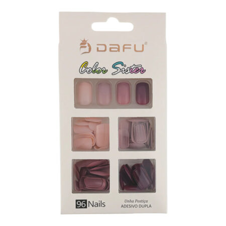 Postiça Quadrada Color Sister  Dafu 96 Unidades Modelo 2