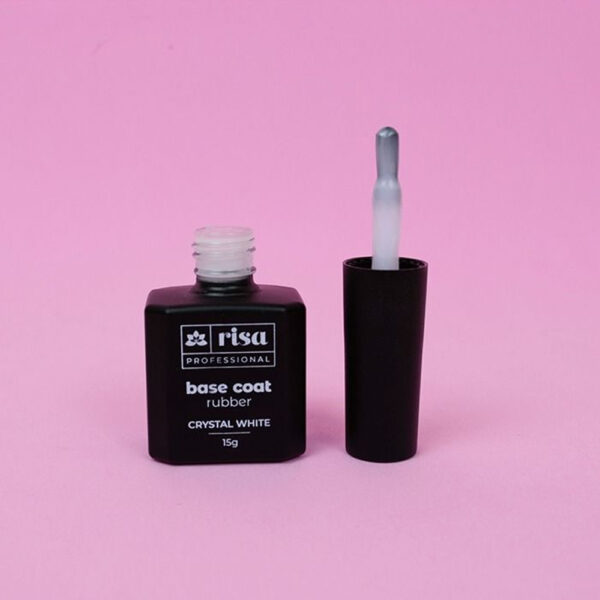 Base Coat Rubber Crystal White Risa 15g - Imagem 2