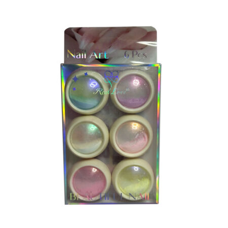 Kit Po Cromado Colorido 01 Real Love 6 unidades