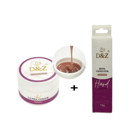Kit Gel DZ Cover Pink 18g + Sache Cover Pink 15g