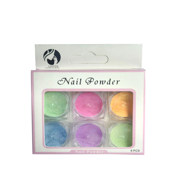Kit Pó Cromado Leefen Neon Colorido 6 unidades