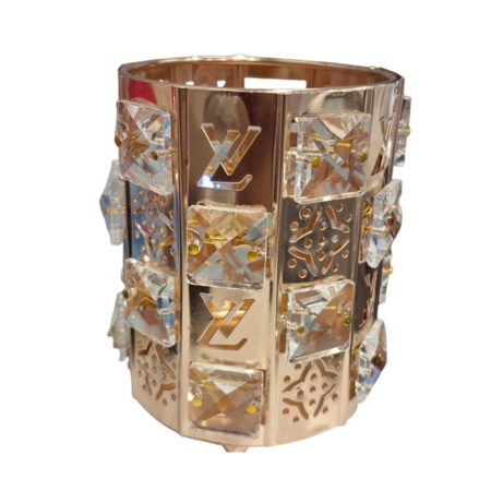 Porta Pincel Luxo Pedra Lv Dourado