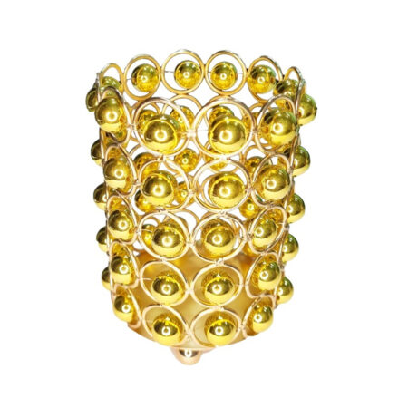 Porta Pincel Luxo Pérola Dourado