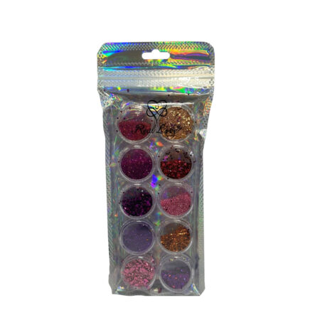 Kit Decoração Glitter Colorido Real Love 12 unidades