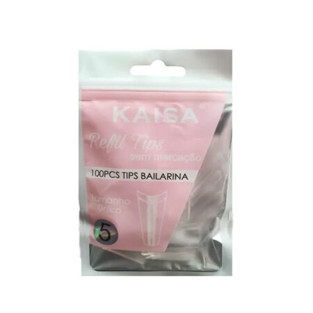 Tips Bailarina Transparente Kaisa N5 Tamanho Único Refil 100 unidades