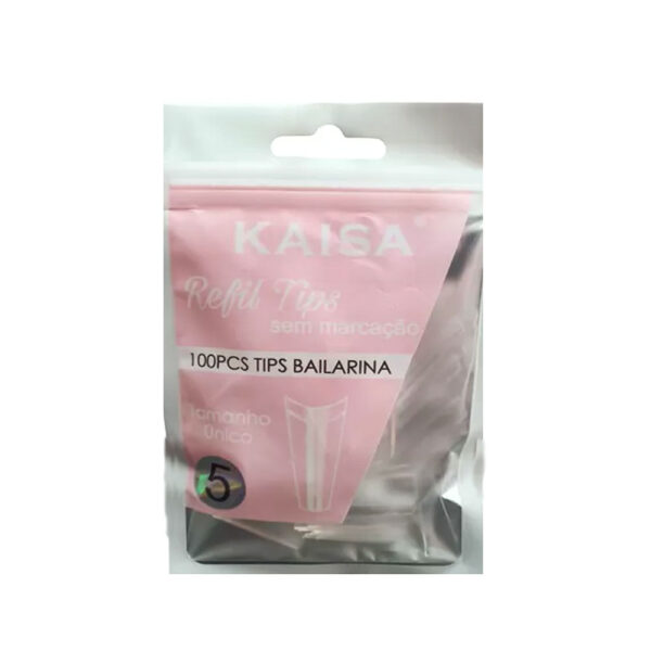 Tips Bailarina Transparente Kaisa N5 Tamanho Único Refil 100 unidades