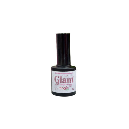 Gel Glitter Magic Eco Dourado Rose Glam 8g