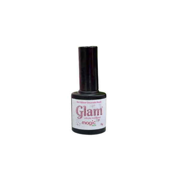Gel Glitter Magic Eco Dourado Rose Glam 8g