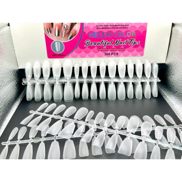 Postiça Soft Gel Bailarina Média Fosca Helen Color 300 unidades - Image 2