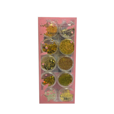 Kit Decoração Glitter Fingertip Color 10 unidades