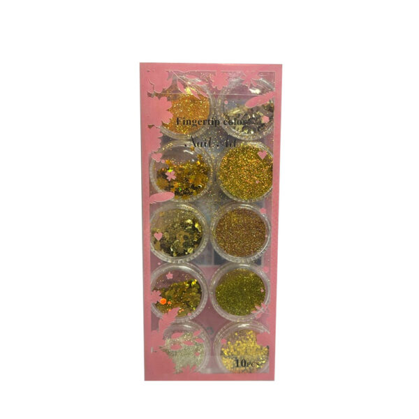 Kit Decoração Glitter Fingertip Color 10 unidades