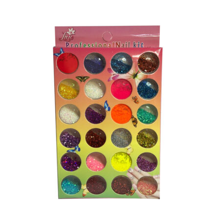 Kit Glitter e Pó Cromado Lirio 24 unidades