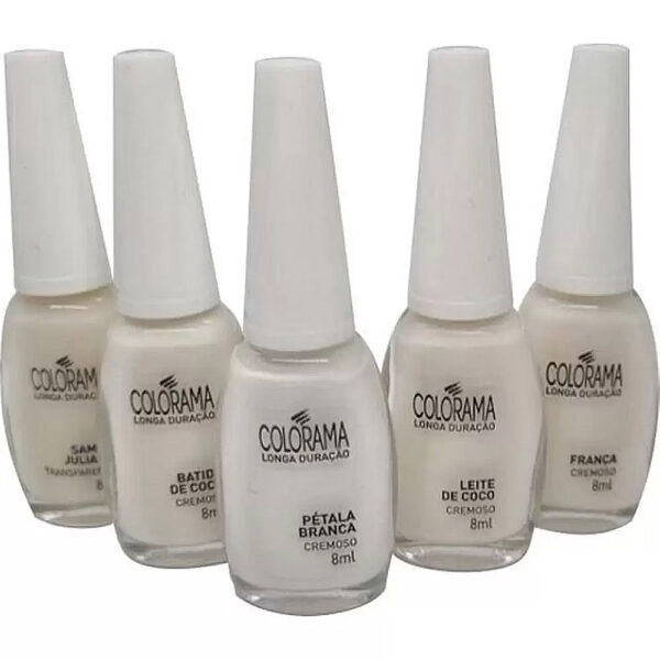 Kit Esmaltes Colorama Branquinhos 5 Cores