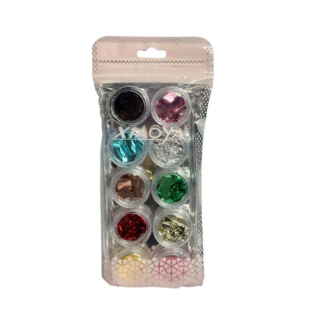 Kit Folha de Ouro Colorido Xiaoya 10 unidades
