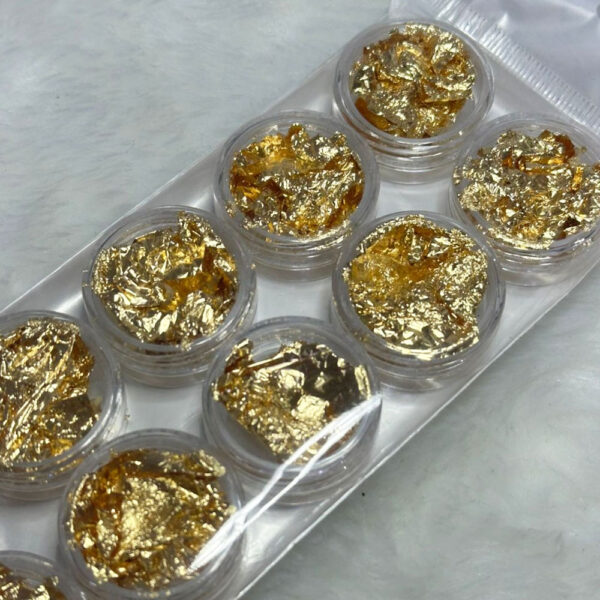 Kit Folha de Ouro Dourado 10 unidades - Imagem 2