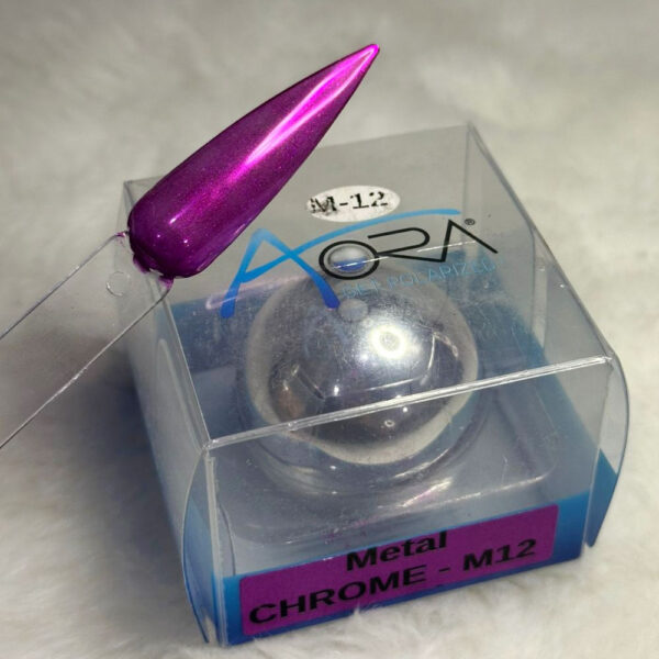Pó Cromado Aora Metal Chrome M12 - Imagem 2