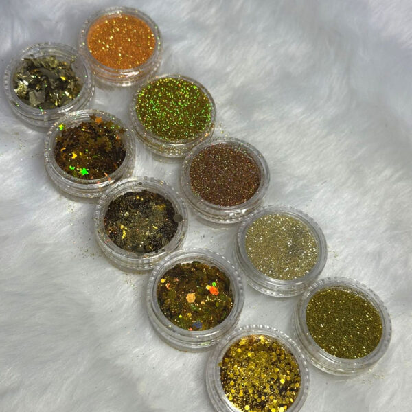 Kit Decoração Glitter Fingertip Color 10 unidades - Imagem 2