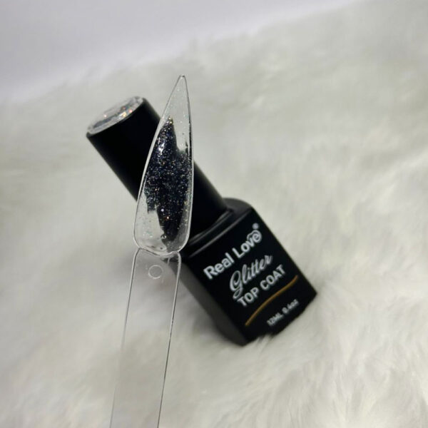 Top Coat Glitter 02 Real Love 12ml - Imagem 2