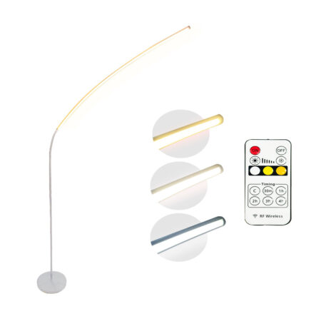 Luminaria de Chao Branco Inclinavel Led