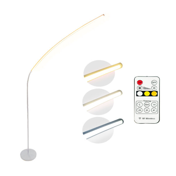 Luminaria de Chao Branco Inclinavel Led