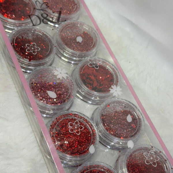 Kit Glitter DZ Vermelho 10 unidades - Imagem 2