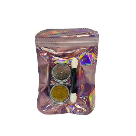 Kit Po Cromado Prata e Dourado 2 unidades