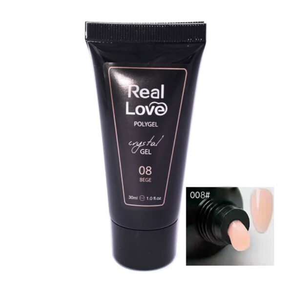 Polygel Real Love Crystal 08 Bege 30ml - Image 2