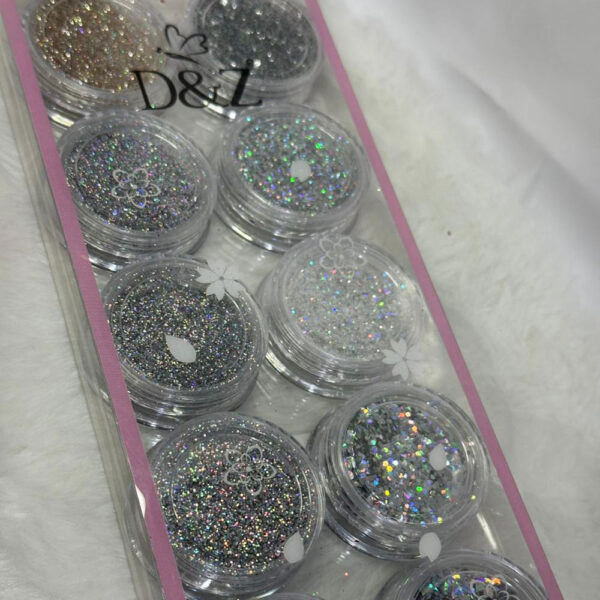 Kit Glitter DZ Prata 10 unidades - Imagem 2