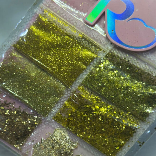 Kit Glitter Real Love Cartela Dourado 6 unidades - Imagem 2
