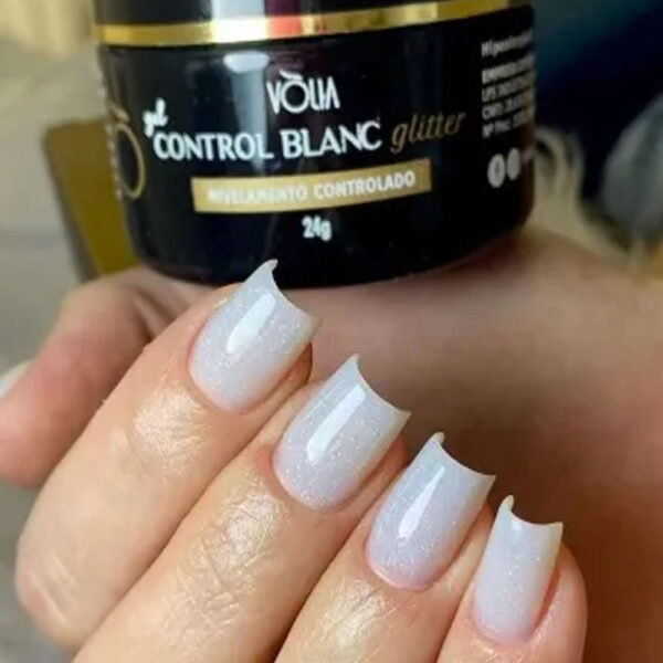 Gel Volia Control Blanc Glitter 24g - Image 2