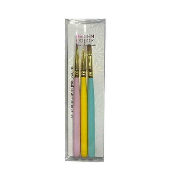 Kit Pincel Helen Color Colorido 3 unidades